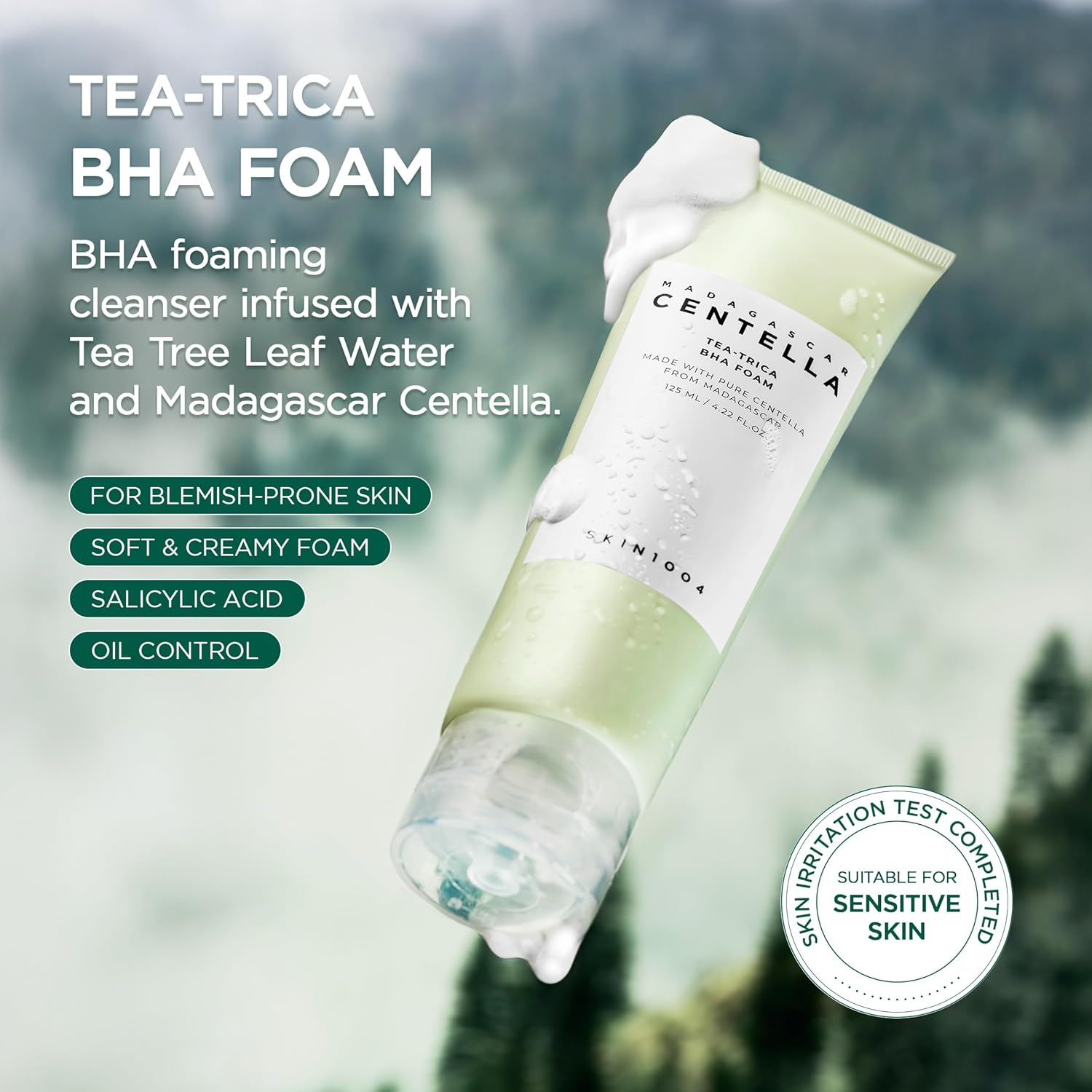 SKIN1004 - MADAGASCAR CENTELLA TEA-TRICA BHA FOAM 125ml