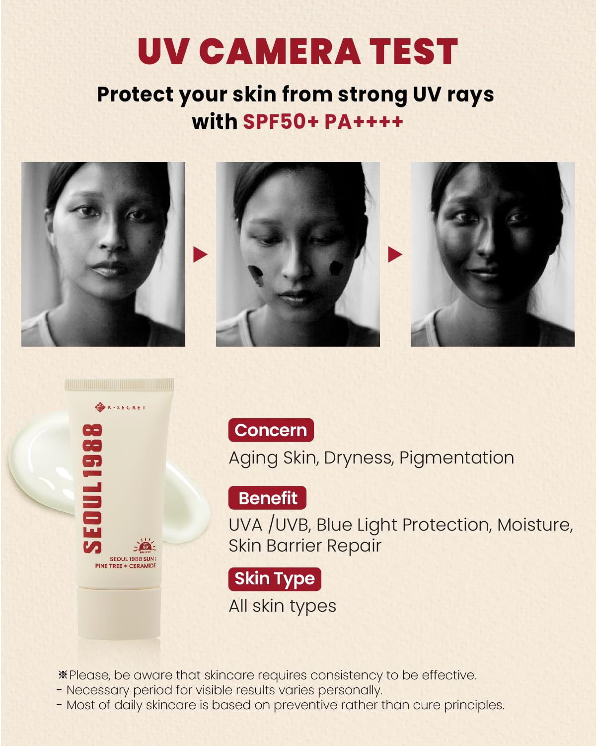 KSECRET - SEOUL 1988 SUN: PINE TREE + CERAMIDE 50ml