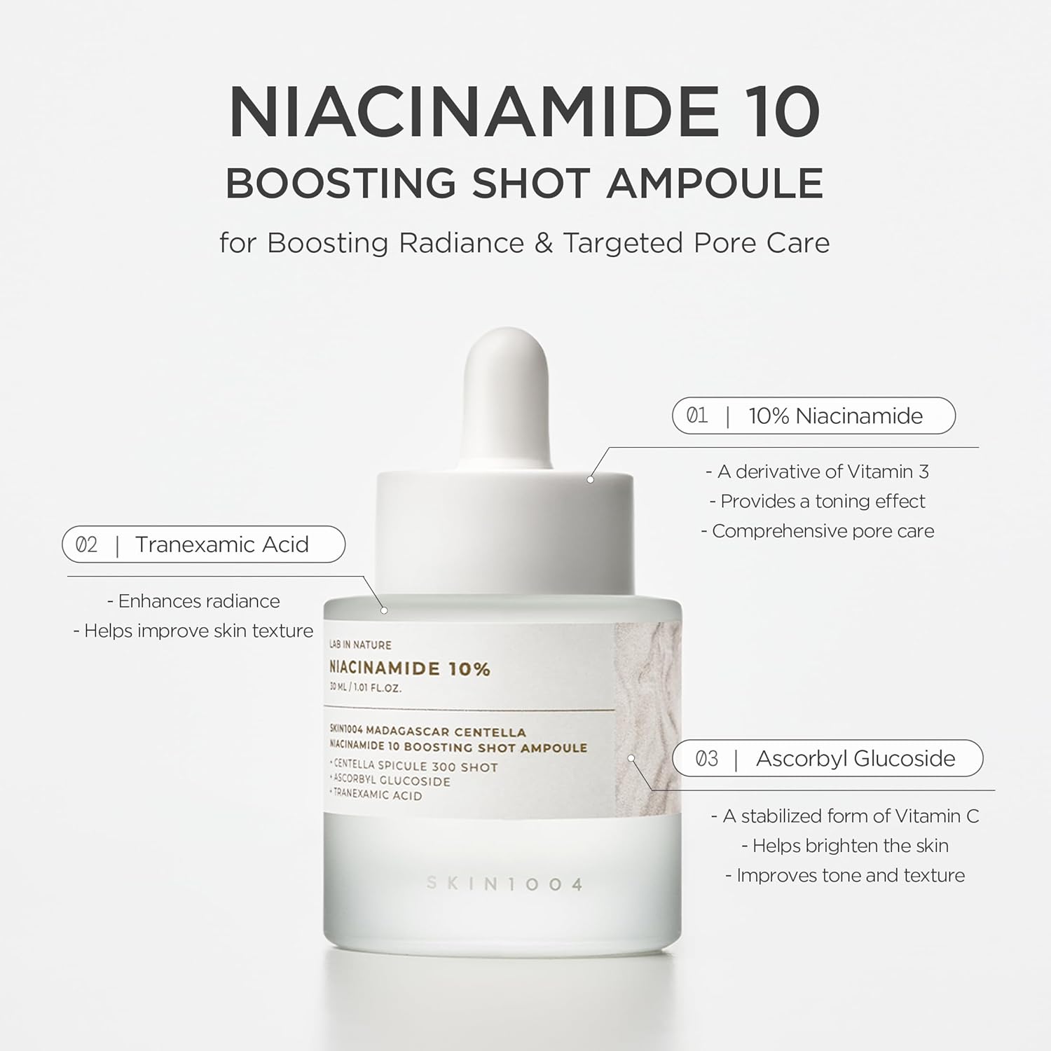 SKIN1004 - MADAGASCAR CENTELLA NIACINAMIDE 10 BOOSTING SHOT AMPOULE 30ml