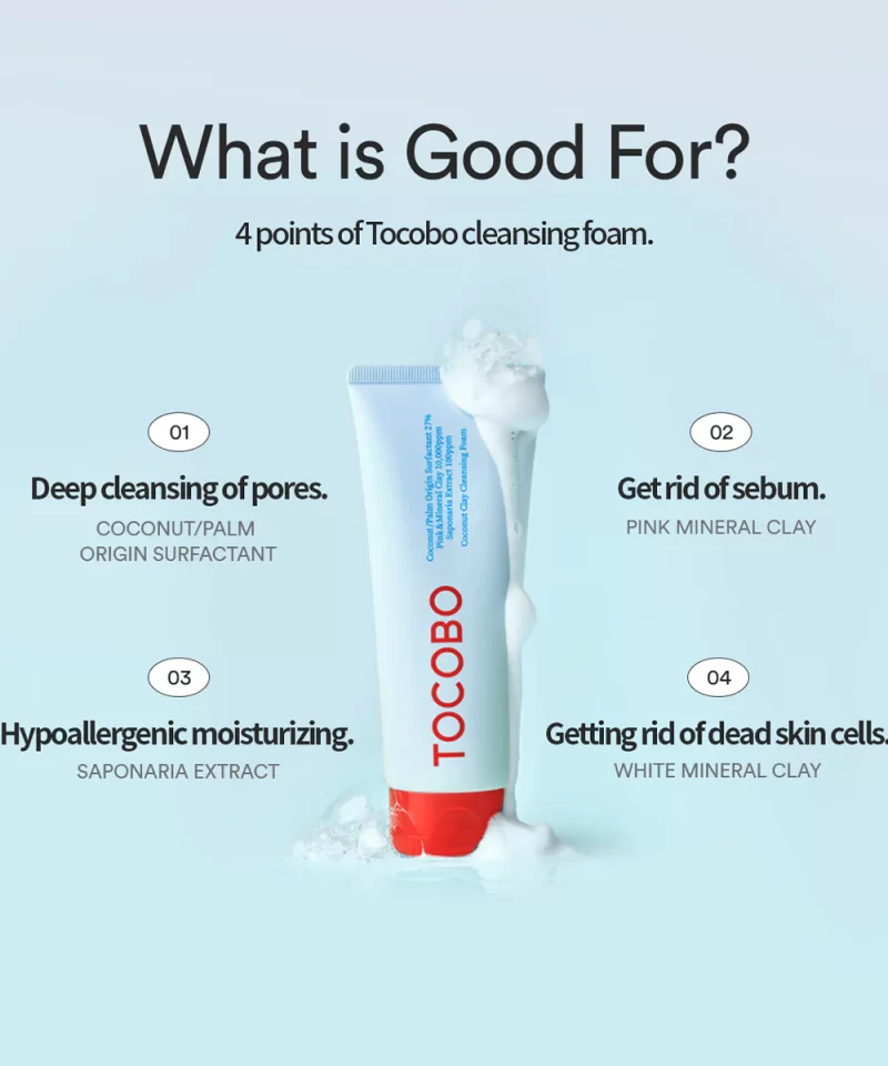 TOCOBO - COCONUT CLAY CLEANSING FOAM - Image 2