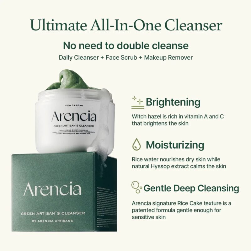 ARENCIA - FRESH GREEN RICE MOCHI CLEANSER 120G - Image 4