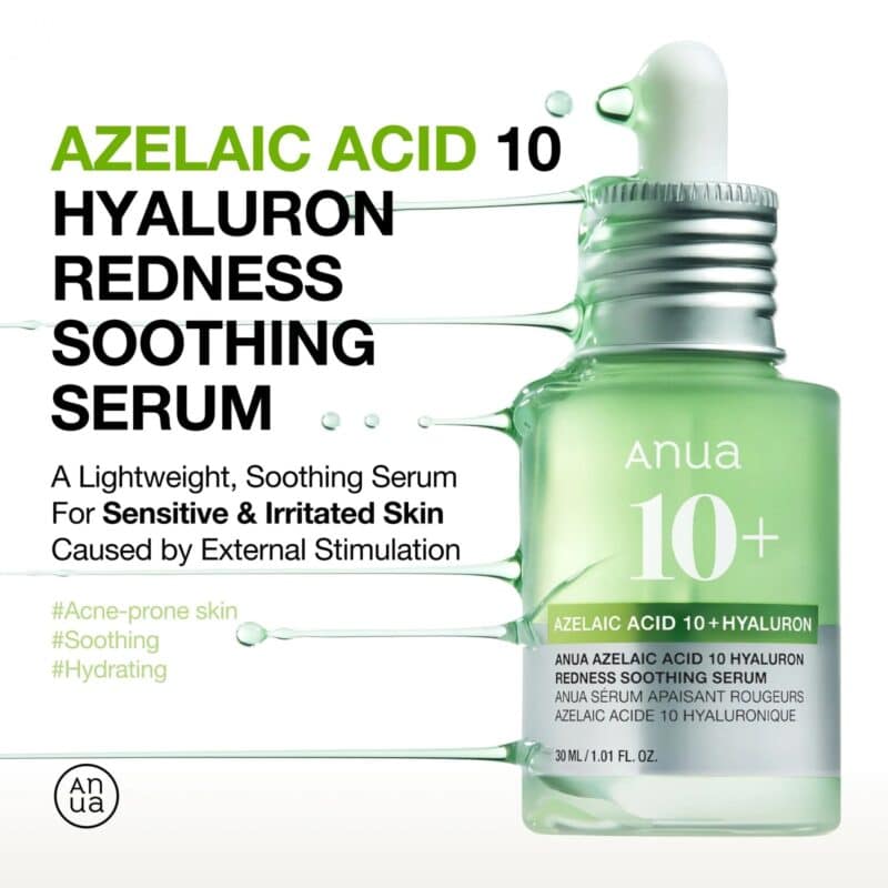 ANUA - AZELAIC ACID 10 HYALURON REDNESS SOOTHING SERUM 30ML - Image 2