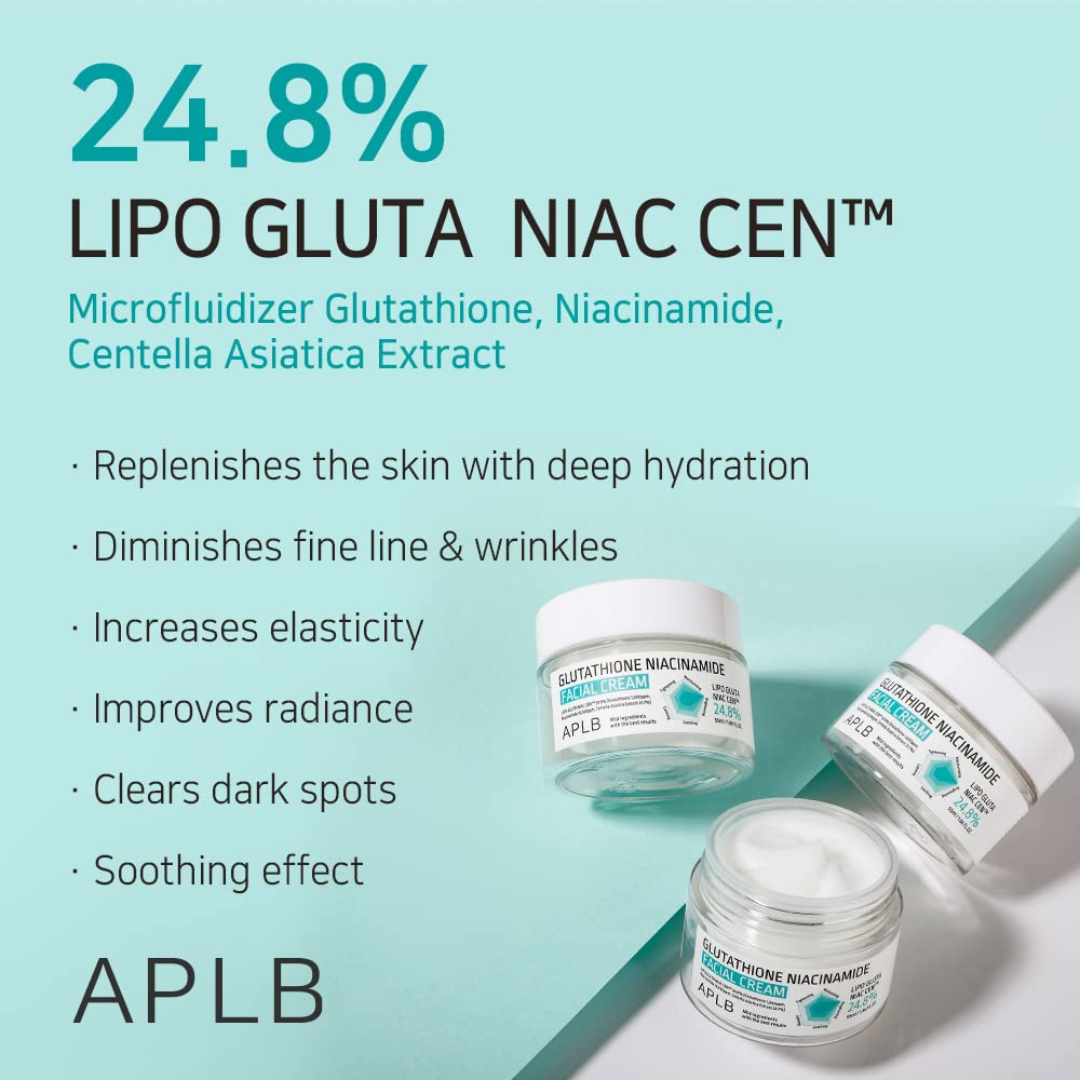 APLB - GLUTATHIONE NIACINAMIDE FACIAL CREAM 55ml | HIDRATANTE - Glass Skin