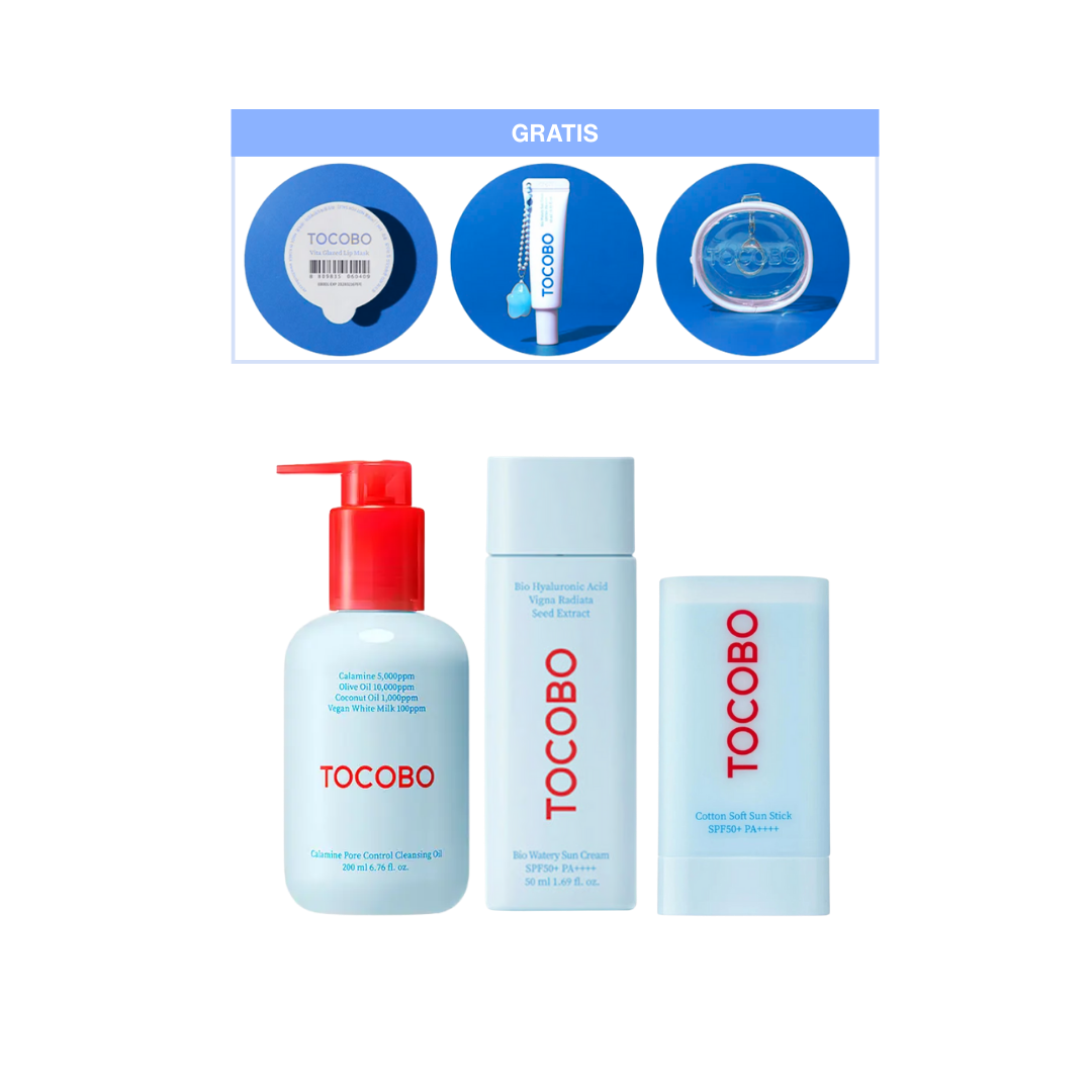 Kit TOCOBO Corea – Limpieza y Protección Solar + Regalos Exclusivos